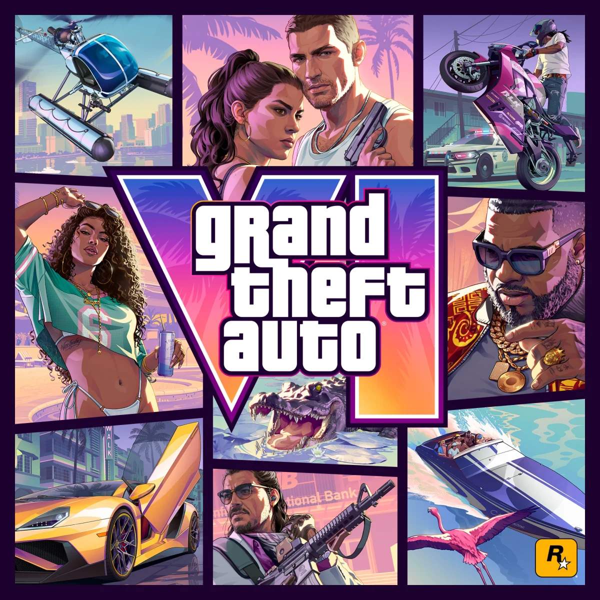 Portada oficial de Grand Theft Auto VI con Lucia y Jason